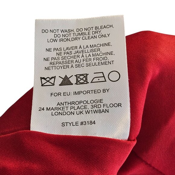 Hutch Anthropologie A-Line Red Pink Dalmatian Skirt Sz 0 - Picture 5 of 7